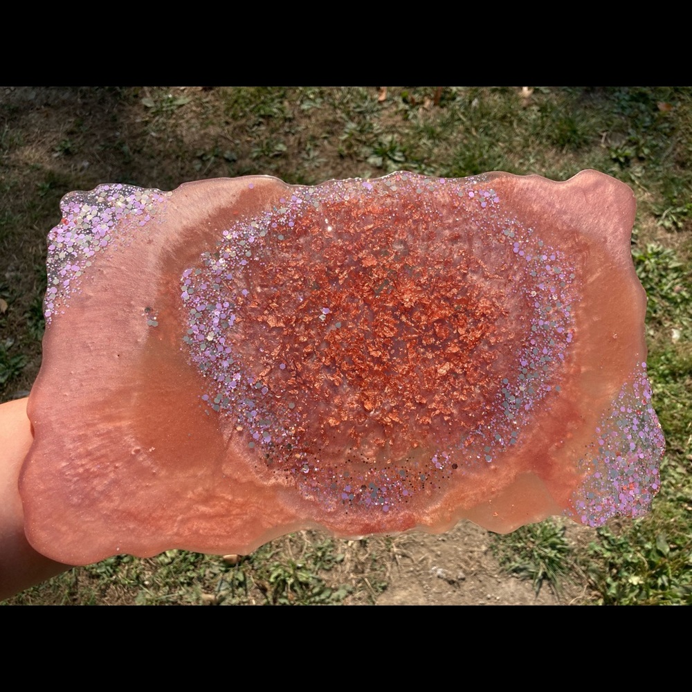 Resin tray with matching coasters